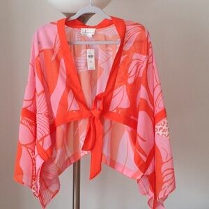 ❤️ Anthropologie - 'Pink Combo' Wide Batwing Top